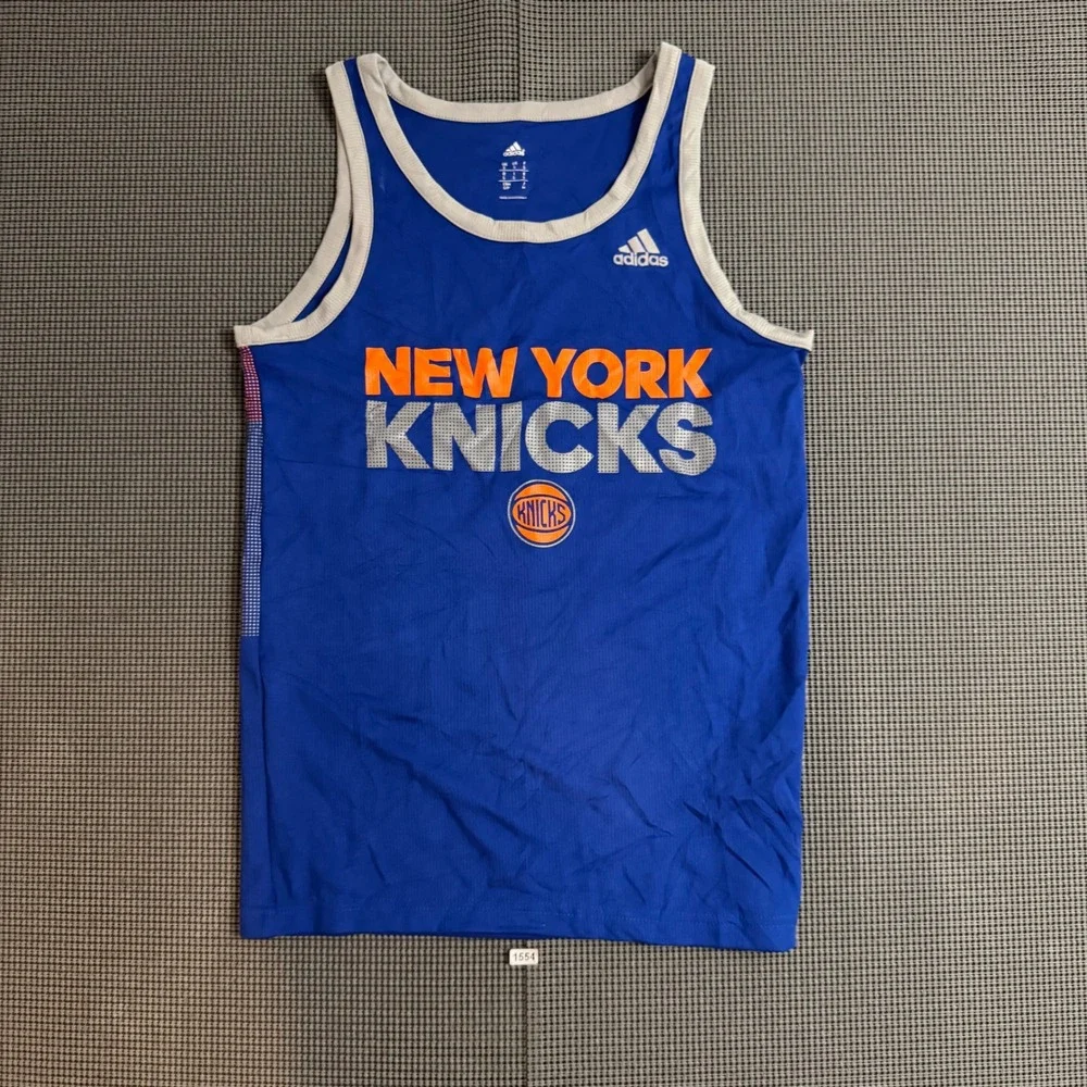 Adidas New York Knicks Climalite Tank Top Blue Mens Small Basketball Sleeveless